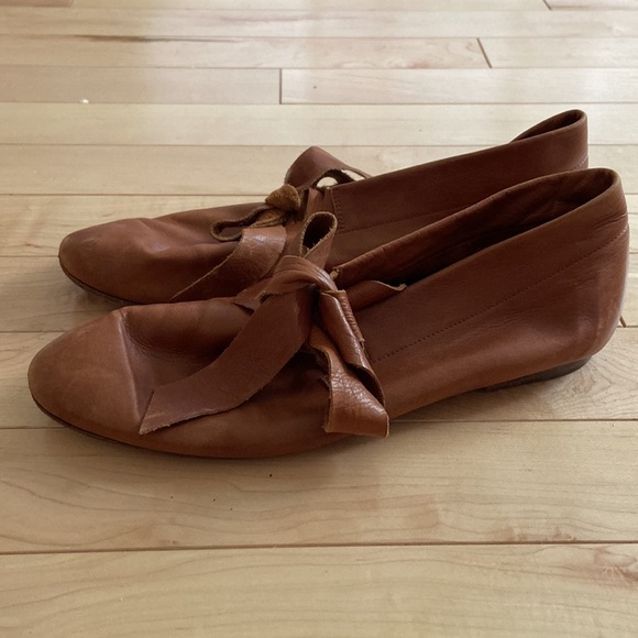 Silvestri 100% leather shoes with tie, made in Italy size 37 (7US) - Picture 2 of 5